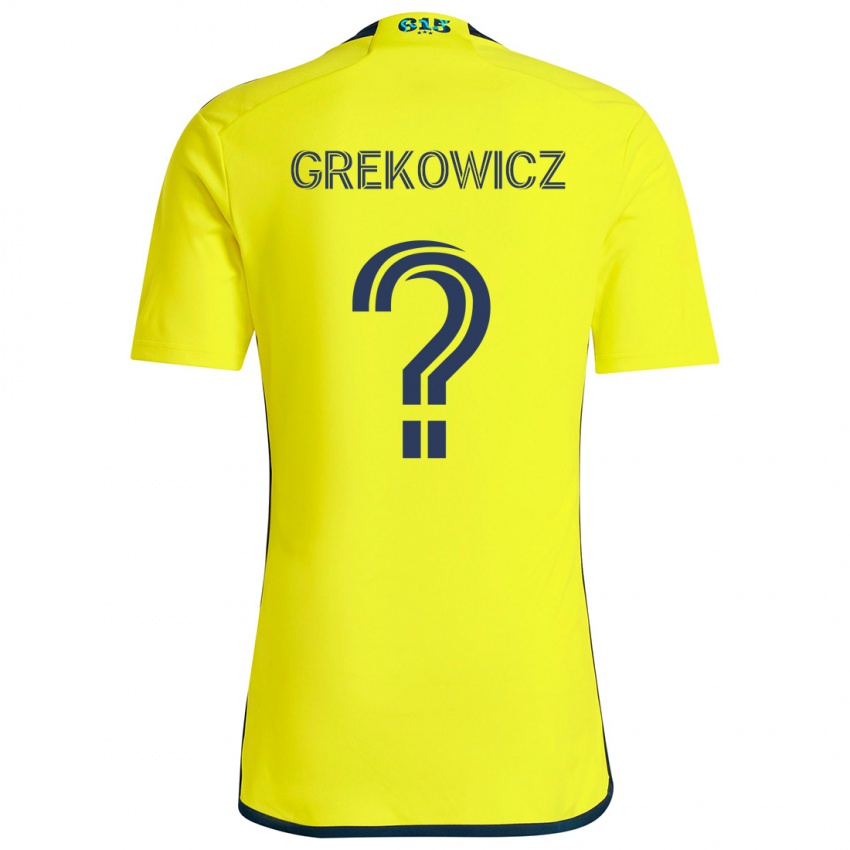 Kinder Jacob Grekowicz #0 Gelb Blau Heimtrikot Trikot 2024/25 T-Shirt Österreich