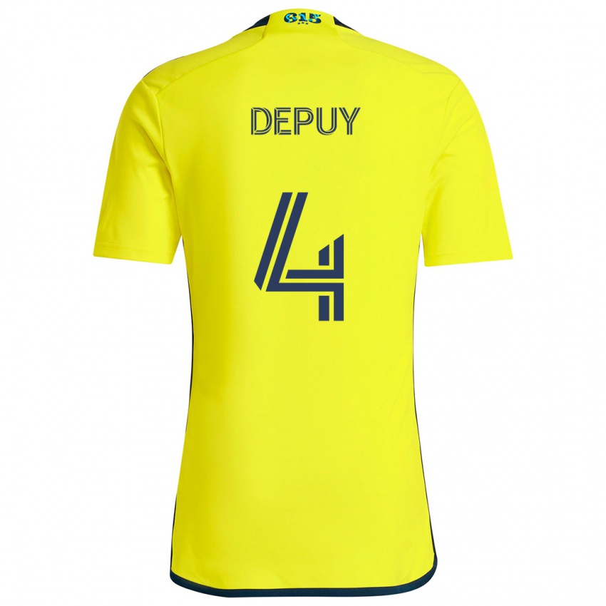 Kinder Nick Depuy #4 Gelb Blau Heimtrikot Trikot 2024/25 T-Shirt Österreich