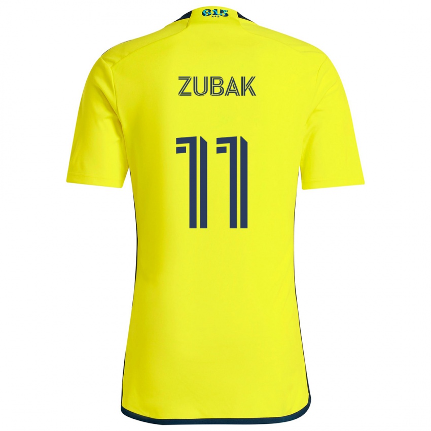 Kinder Ethan Zubak #11 Gelb Blau Heimtrikot Trikot 2024/25 T-Shirt Österreich