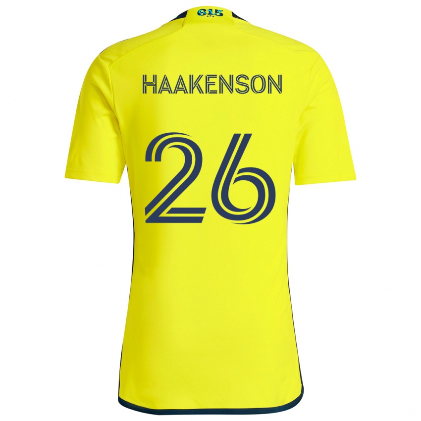 Kinder Luke Haakenson #26 Gelb Blau Heimtrikot Trikot 2024/25 T-Shirt Österreich