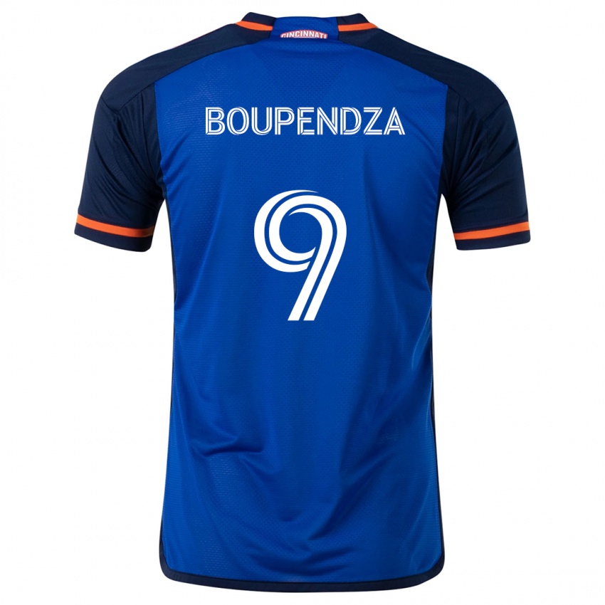 Kinder Aaron Boupendza #9 Blau Weiss Heimtrikot Trikot 2024/25 T-Shirt Österreich