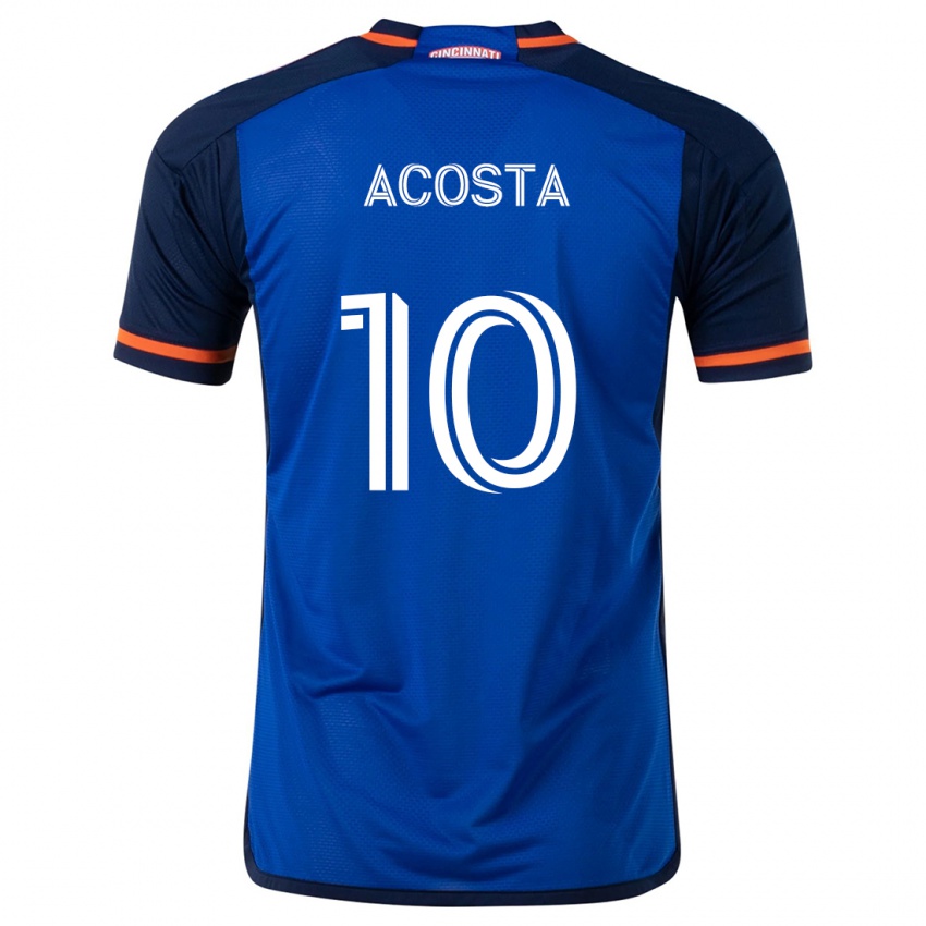 Kinder Luciano Acosta #10 Blau Weiss Heimtrikot Trikot 2024/25 T-Shirt Österreich