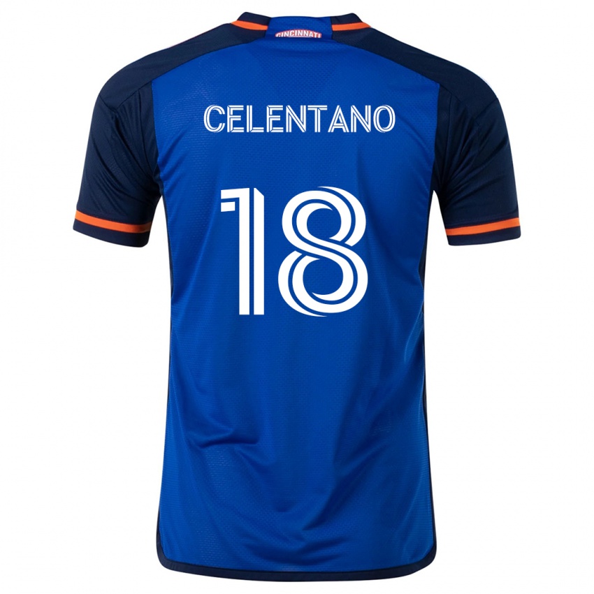 Kinder Roman Celentano #18 Blau Weiss Heimtrikot Trikot 2024/25 T-Shirt Österreich