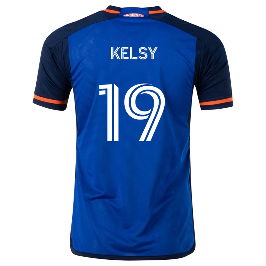 Kinder Kevin Kelsy #19 Blau Weiss Heimtrikot Trikot 2024/25 T-Shirt Österreich