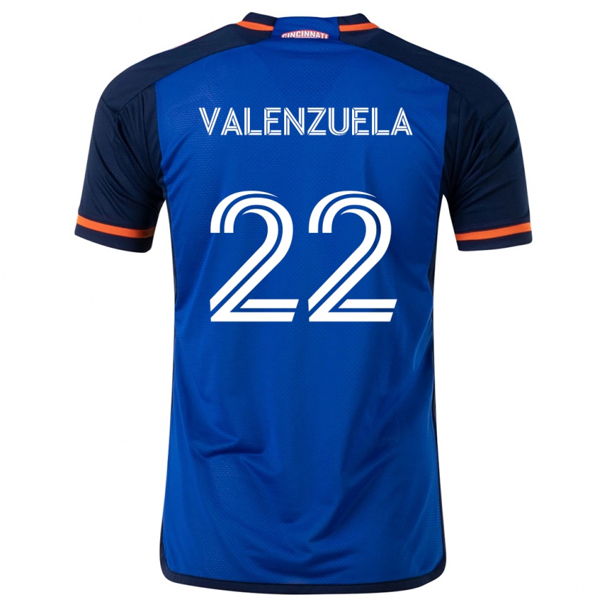 Kinder Gerardo Valenzuela #22 Blau Weiss Heimtrikot Trikot 2024/25 T-Shirt Österreich