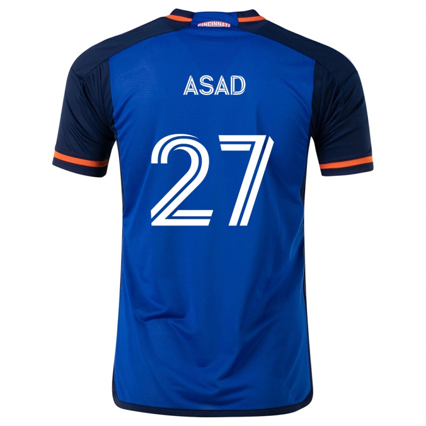 Kinder Yamil Asad #27 Blau Weiss Heimtrikot Trikot 2024/25 T-Shirt Österreich