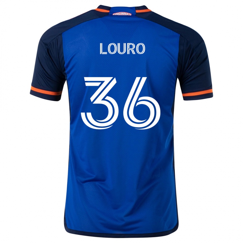 Kinder Evan Louro #36 Blau Weiss Heimtrikot Trikot 2024/25 T-Shirt Österreich