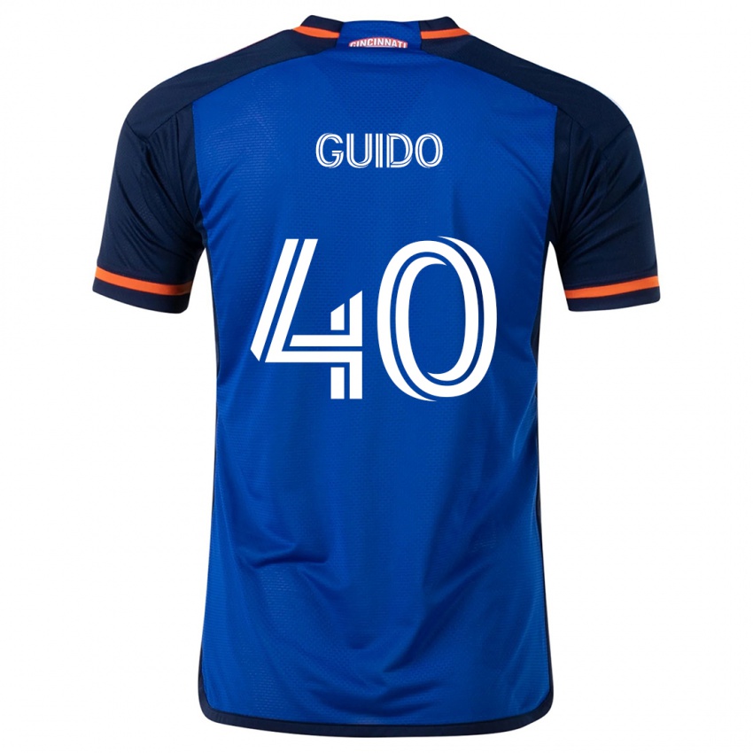 Kinder Alejandro Guido #40 Blau Weiss Heimtrikot Trikot 2024/25 T-Shirt Österreich