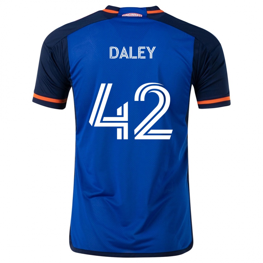 Kinder Amir Daley #42 Blau Weiss Heimtrikot Trikot 2024/25 T-Shirt Österreich