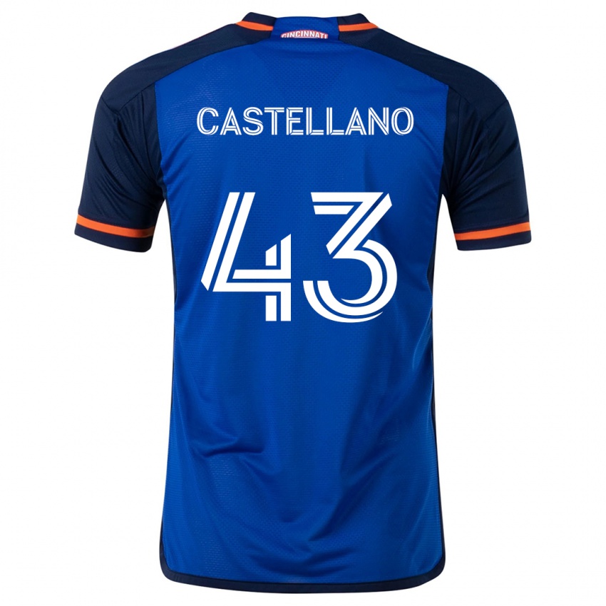 Kinder Jesús Castellano #43 Blau Weiss Heimtrikot Trikot 2024/25 T-Shirt Österreich