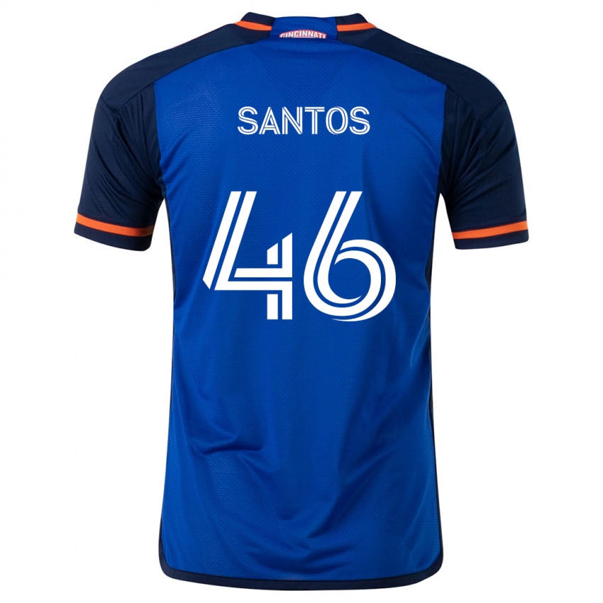 Kinder Guilherme Santos #46 Blau Weiss Heimtrikot Trikot 2024/25 T-Shirt Österreich