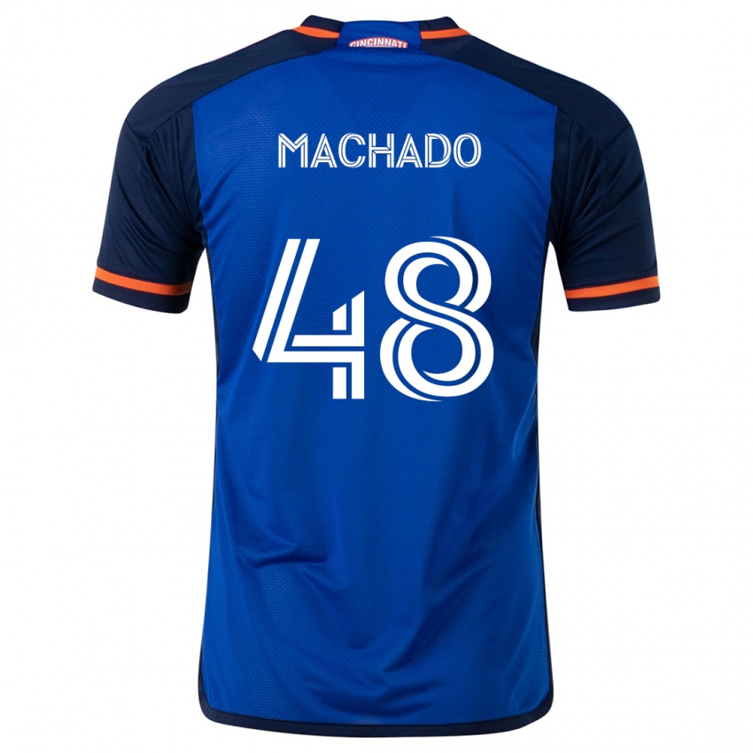 Kinder Juan Machado #48 Blau Weiss Heimtrikot Trikot 2024/25 T-Shirt Österreich