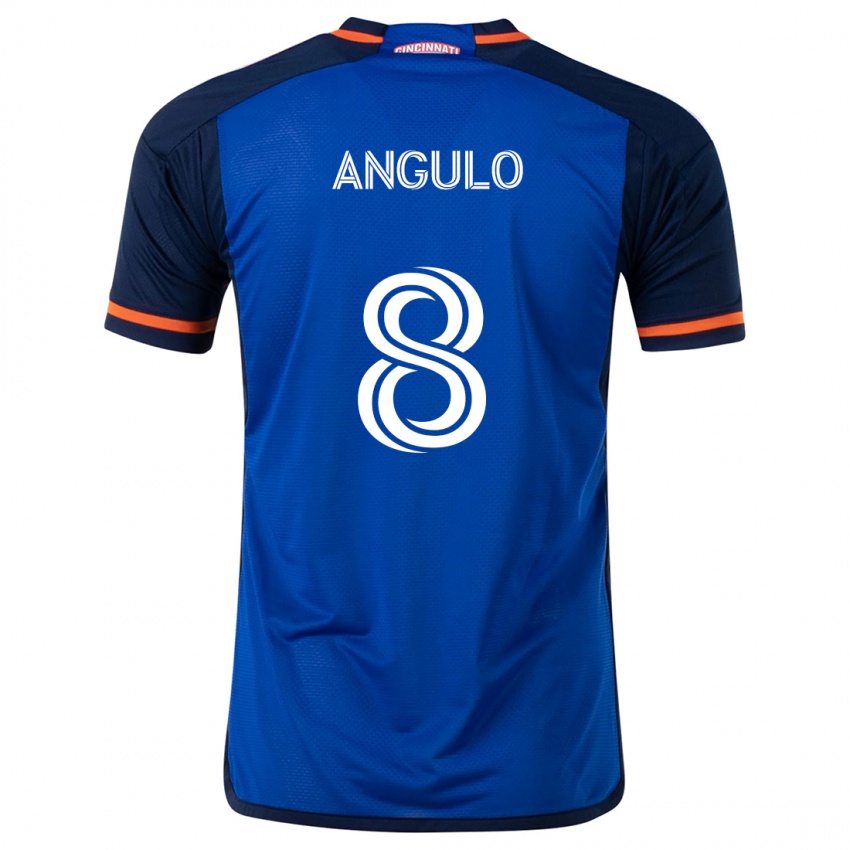 Kinder Marco Angulo #8 Blau Weiss Heimtrikot Trikot 2024/25 T-Shirt Österreich