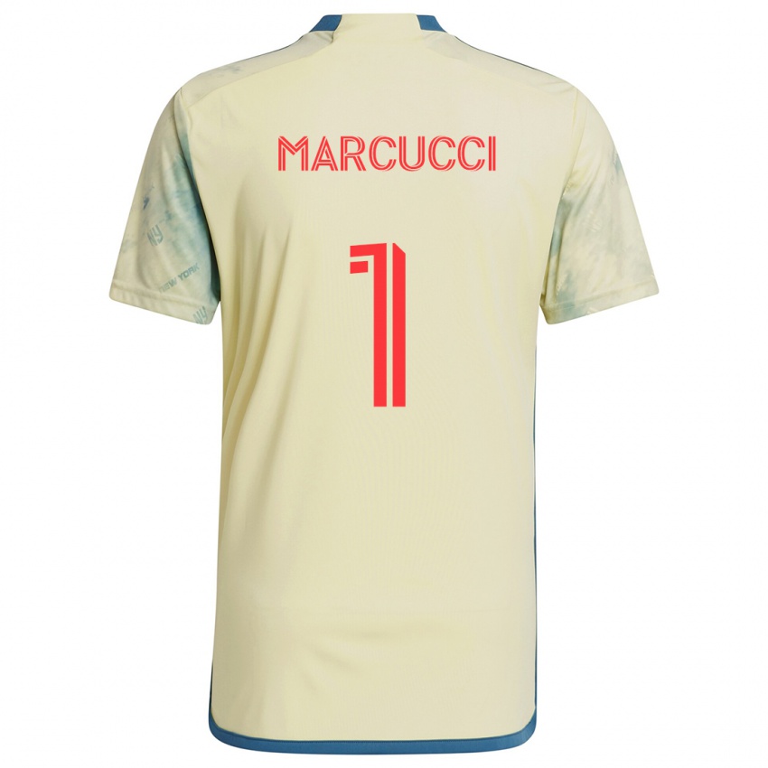 Kinder Aj Marcucci #1 Gelb Rot Blau Heimtrikot Trikot 2024/25 T-Shirt Österreich