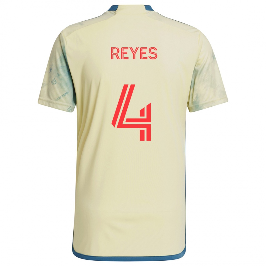 Kinder Andrés Reyes #4 Gelb Rot Blau Heimtrikot Trikot 2024/25 T-Shirt Österreich