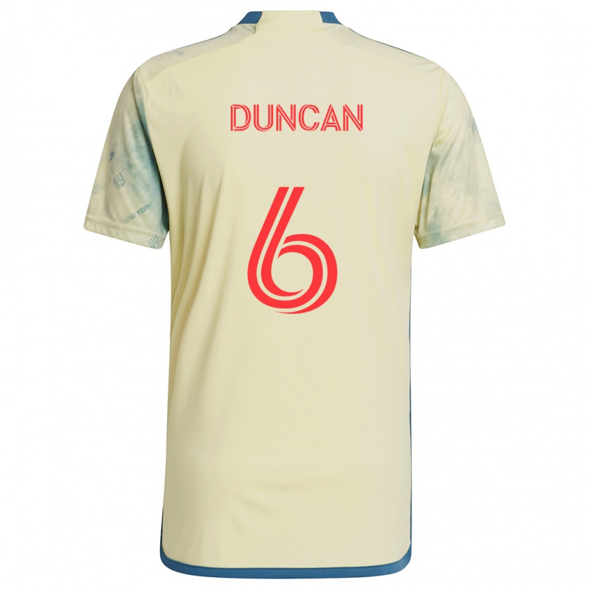 Kinder Kyle Duncan #6 Gelb Rot Blau Heimtrikot Trikot 2024/25 T-Shirt Österreich