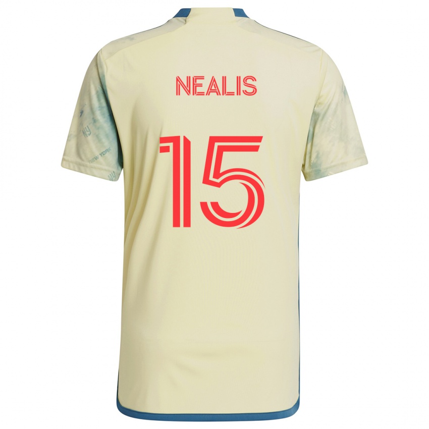 Kinder Sean Nealis #15 Gelb Rot Blau Heimtrikot Trikot 2024/25 T-Shirt Österreich