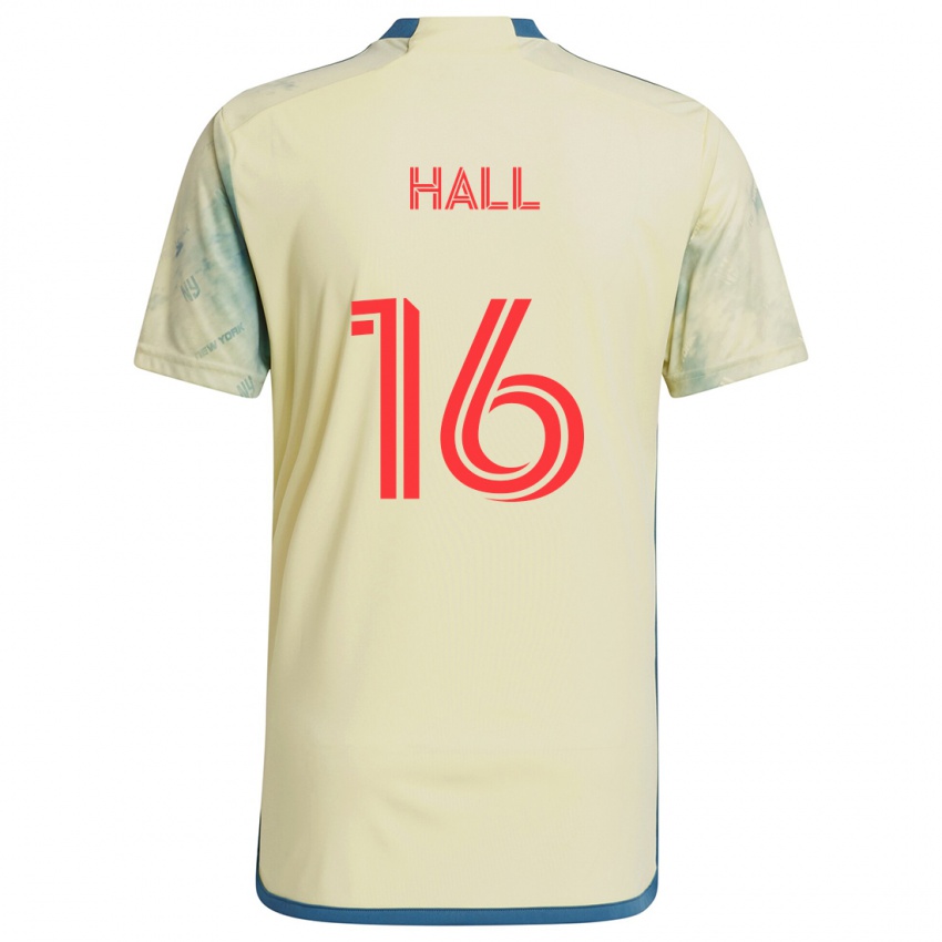 Kinder Julian Hall #16 Gelb Rot Blau Heimtrikot Trikot 2024/25 T-Shirt Österreich