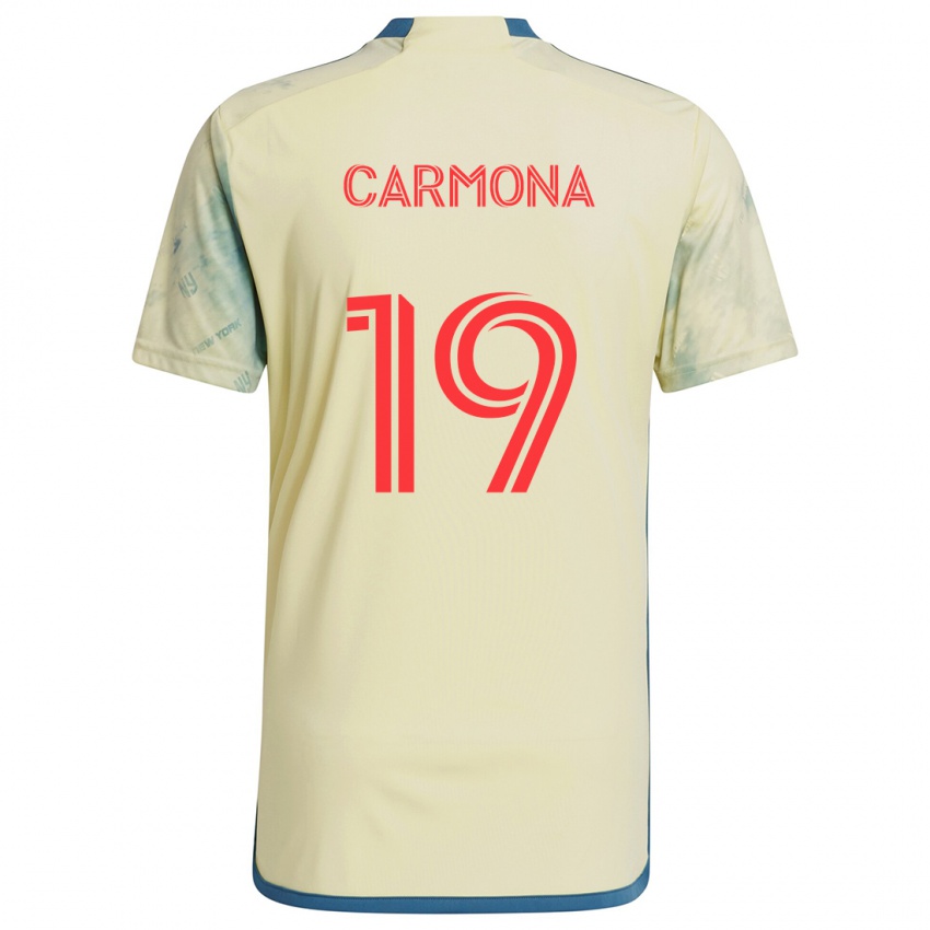 Kinder Wikelman Carmona #19 Gelb Rot Blau Heimtrikot Trikot 2024/25 T-Shirt Österreich