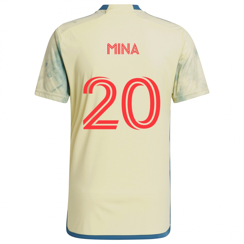 Kinder Juan Mina #20 Gelb Rot Blau Heimtrikot Trikot 2024/25 T-Shirt Österreich