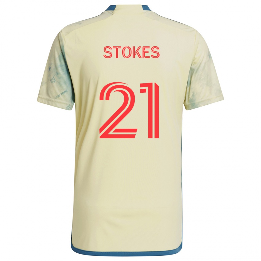 Kinder Aidan Stokes #21 Gelb Rot Blau Heimtrikot Trikot 2024/25 T-Shirt Österreich