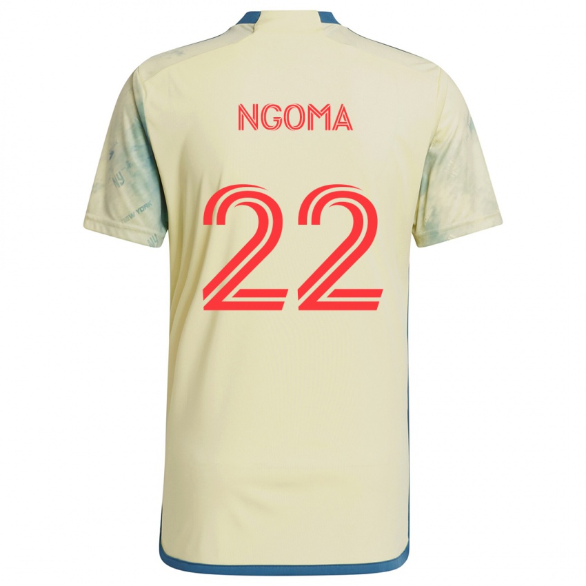 Kinder Serge Ngoma #22 Gelb Rot Blau Heimtrikot Trikot 2024/25 T-Shirt Österreich