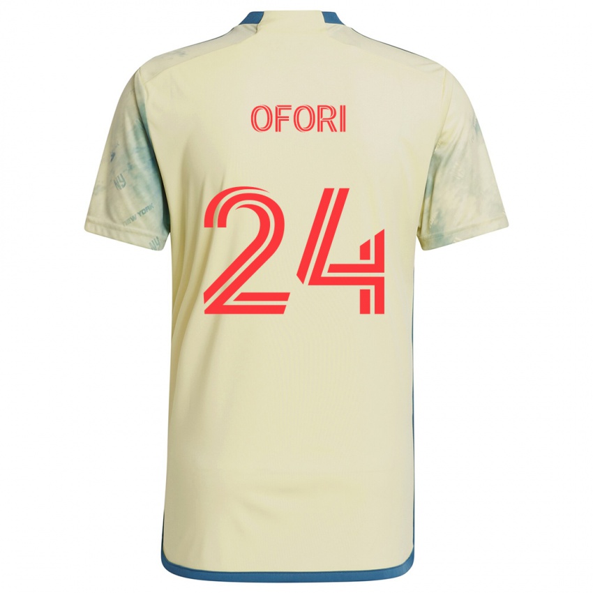 Kinder Curtis Ofori #24 Gelb Rot Blau Heimtrikot Trikot 2024/25 T-Shirt Österreich