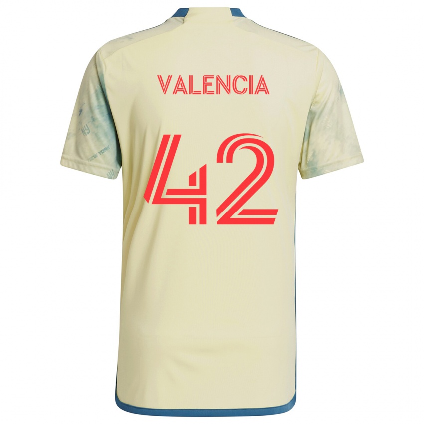 Kinder Omar Valencia #42 Gelb Rot Blau Heimtrikot Trikot 2024/25 T-Shirt Österreich