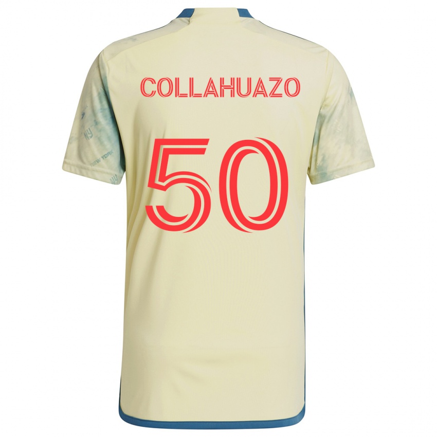 Kinder Jair Collahuazo #50 Gelb Rot Blau Heimtrikot Trikot 2024/25 T-Shirt Österreich