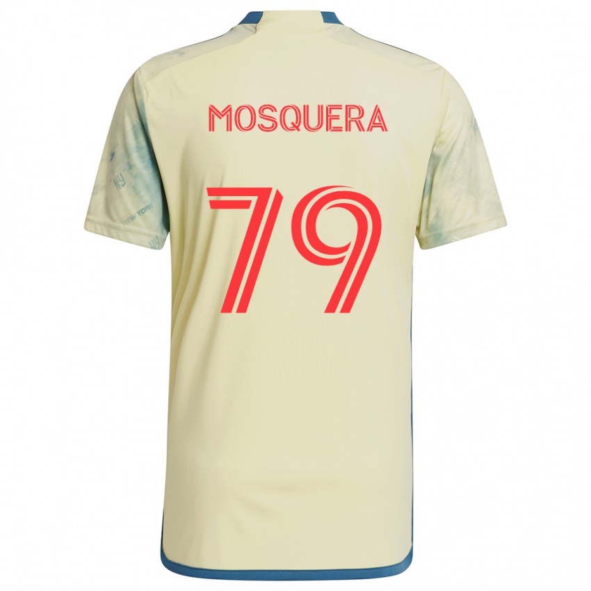 Kinder Rafael Mosquera #79 Gelb Rot Blau Heimtrikot Trikot 2024/25 T-Shirt Österreich