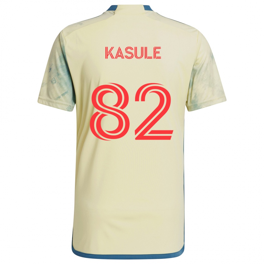 Kinder Ibrahim Kasule #82 Gelb Rot Blau Heimtrikot Trikot 2024/25 T-Shirt Österreich