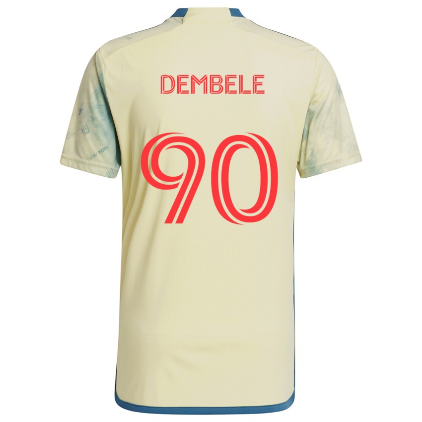 Kinder Malick Dembele #90 Gelb Rot Blau Heimtrikot Trikot 2024/25 T-Shirt Österreich