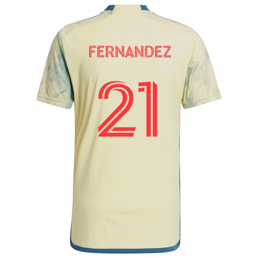 Kinder Omir Fernandez #21 Gelb Rot Blau Heimtrikot Trikot 2024/25 T-Shirt Österreich