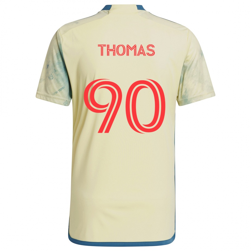 Kinder Oladayo Thomas #90 Gelb Rot Blau Heimtrikot Trikot 2024/25 T-Shirt Österreich