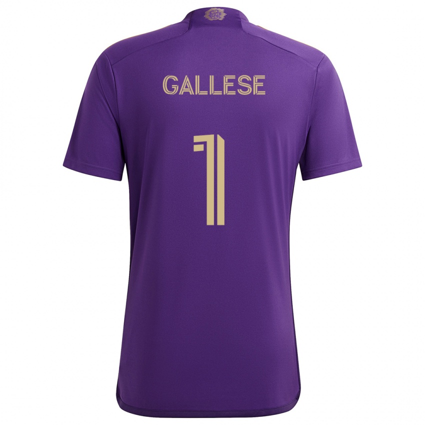 Kinder Pedro Gallese #1 Lila Gelb Heimtrikot Trikot 2024/25 T-Shirt Österreich