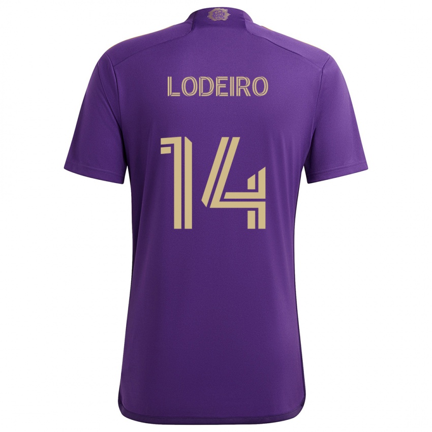 Kinder Nicolás Lodeiro #14 Lila Gelb Heimtrikot Trikot 2024/25 T-Shirt Österreich