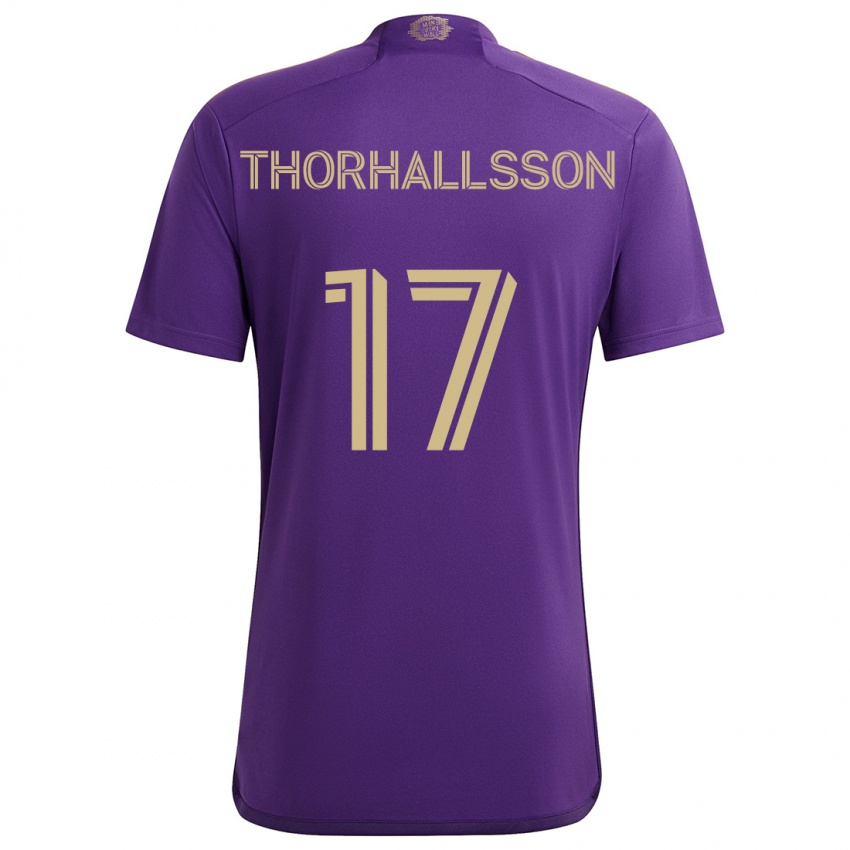 Kinder Dagur Dan Thórhallsson #17 Lila Gelb Heimtrikot Trikot 2024/25 T-Shirt Österreich