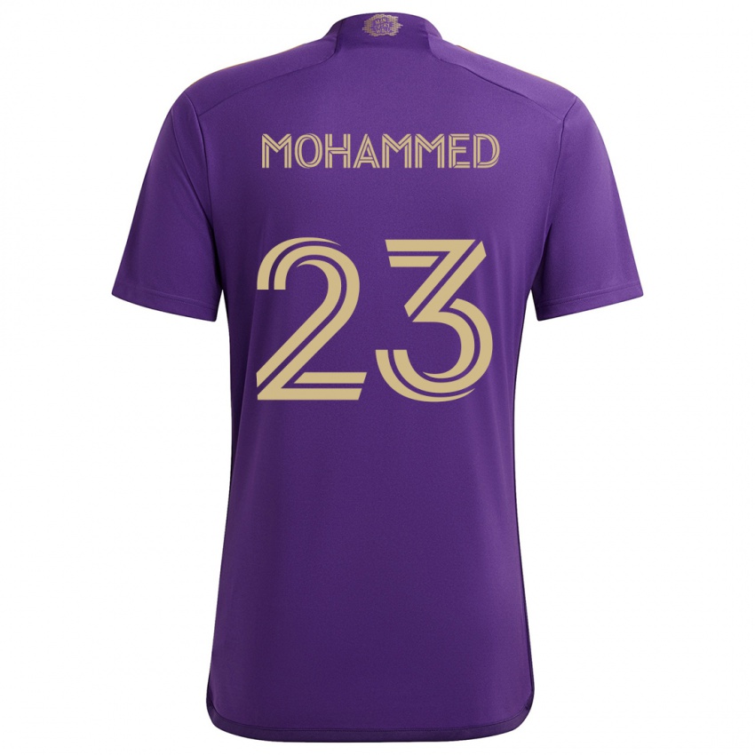 Kinder Shak Mohammed #23 Lila Gelb Heimtrikot Trikot 2024/25 T-Shirt Österreich