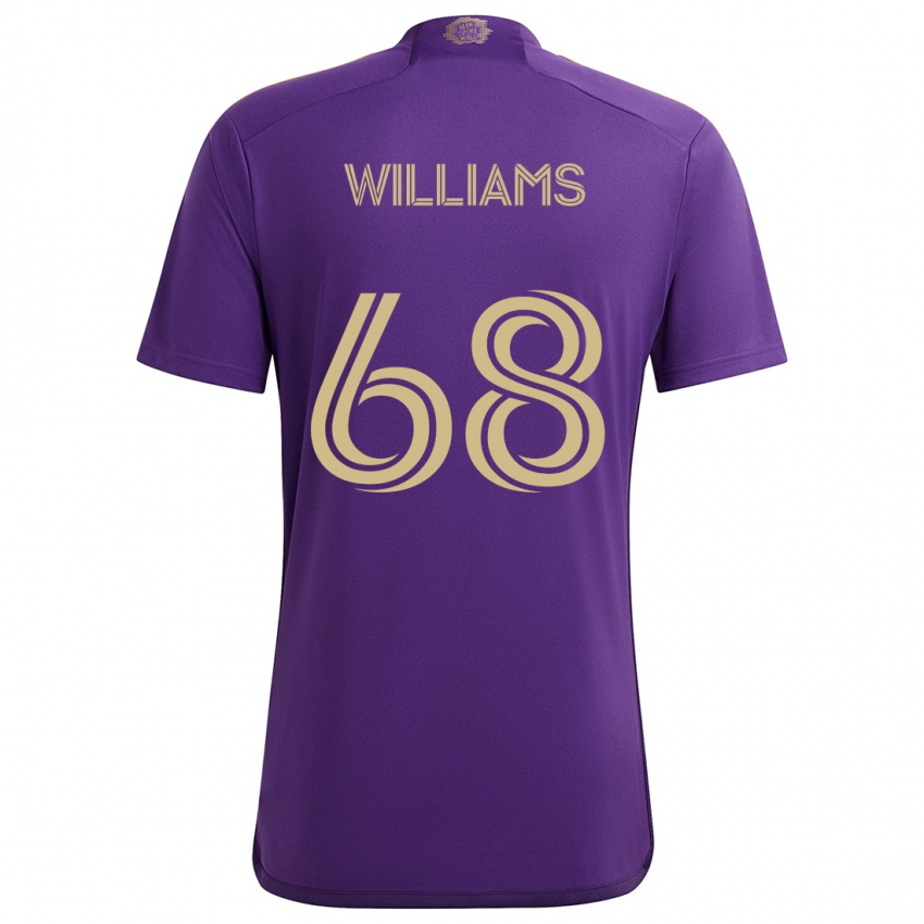 Kinder Thomas Williams #68 Lila Gelb Heimtrikot Trikot 2024/25 T-Shirt Österreich