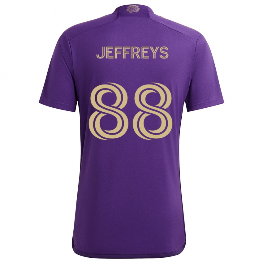 Kinder Tj Jeffreys #88 Lila Gelb Heimtrikot Trikot 2024/25 T-Shirt Österreich