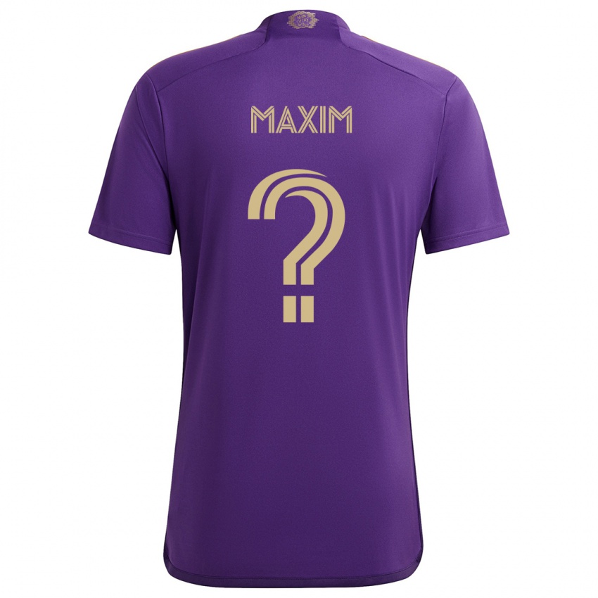 Kinder Luca Maxim #0 Lila Gelb Heimtrikot Trikot 2024/25 T-Shirt Österreich