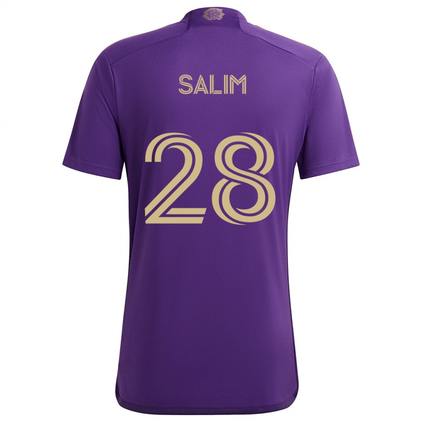 Kinder Abdi Salim #28 Lila Gelb Heimtrikot Trikot 2024/25 T-Shirt Österreich