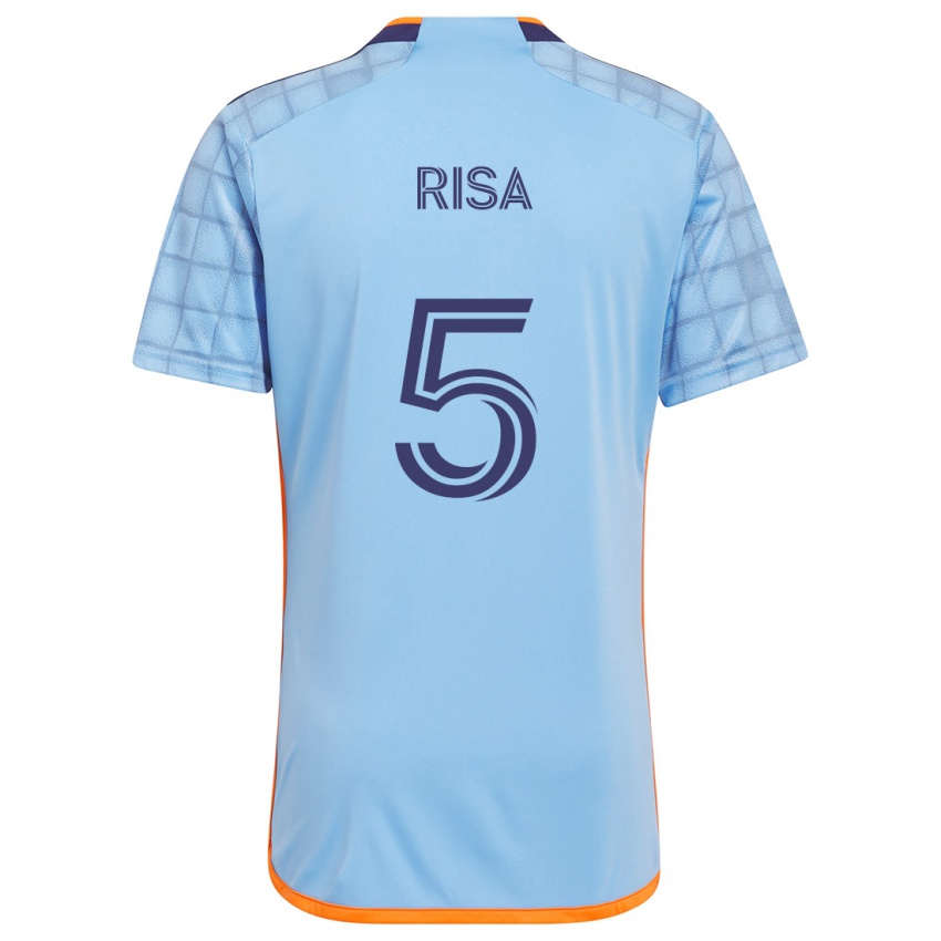 Kinder Birk Risa #5 Blau Orange Heimtrikot Trikot 2024/25 T-Shirt Österreich