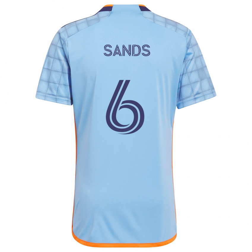 Kinder James Sands #6 Blau Orange Heimtrikot Trikot 2024/25 T-Shirt Österreich