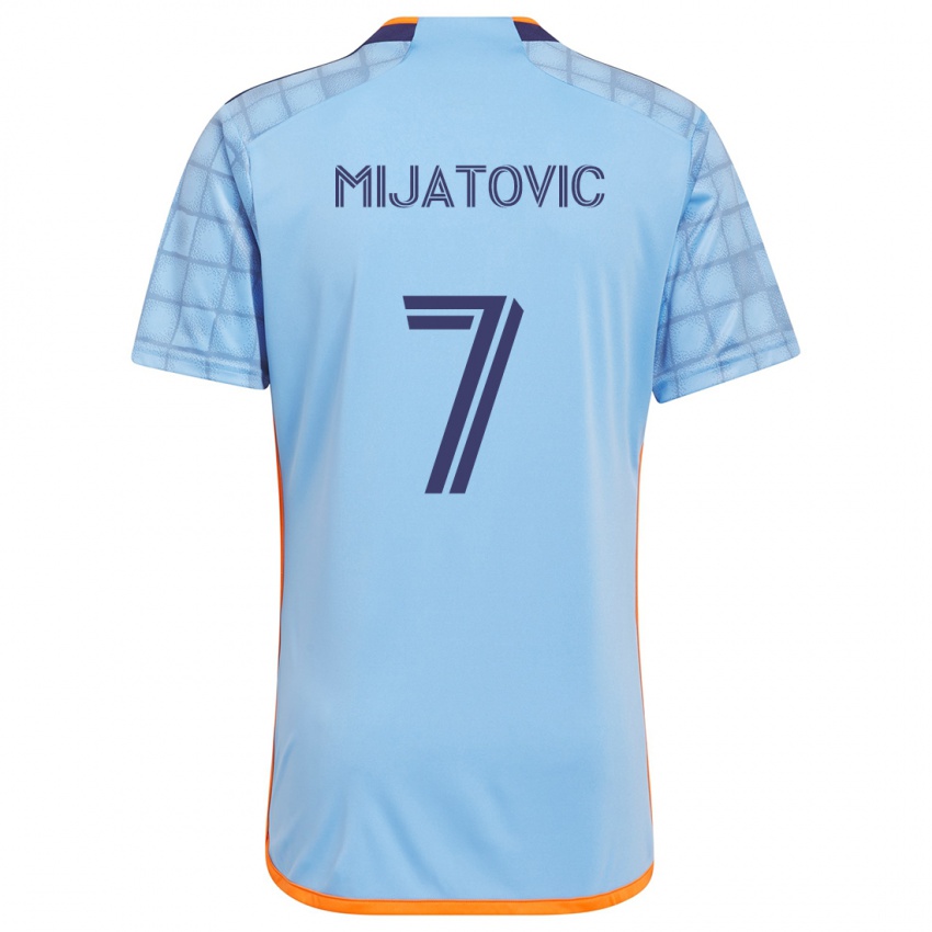 Kinder Jovan Mijatovic #7 Blau Orange Heimtrikot Trikot 2024/25 T-Shirt Österreich