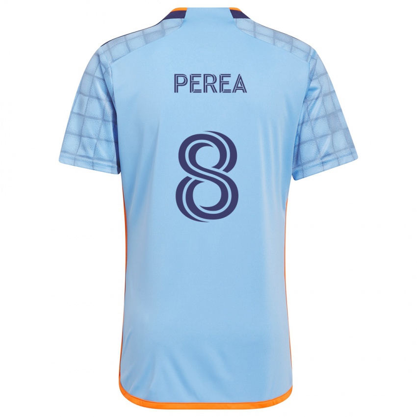 Kinder Andrés Perea #8 Blau Orange Heimtrikot Trikot 2024/25 T-Shirt Österreich