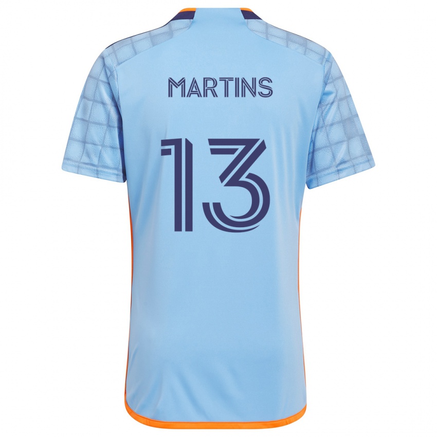 Kinder Thiago Martins #13 Blau Orange Heimtrikot Trikot 2024/25 T-Shirt Österreich