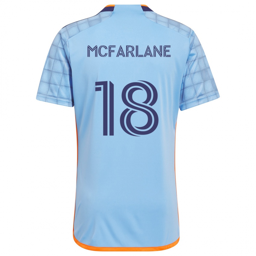 Kinder Christian Mcfarlane #18 Blau Orange Heimtrikot Trikot 2024/25 T-Shirt Österreich