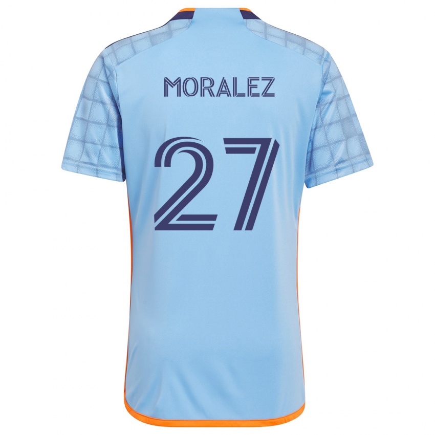 Kinder Maxi Moralez #27 Blau Orange Heimtrikot Trikot 2024/25 T-Shirt Österreich