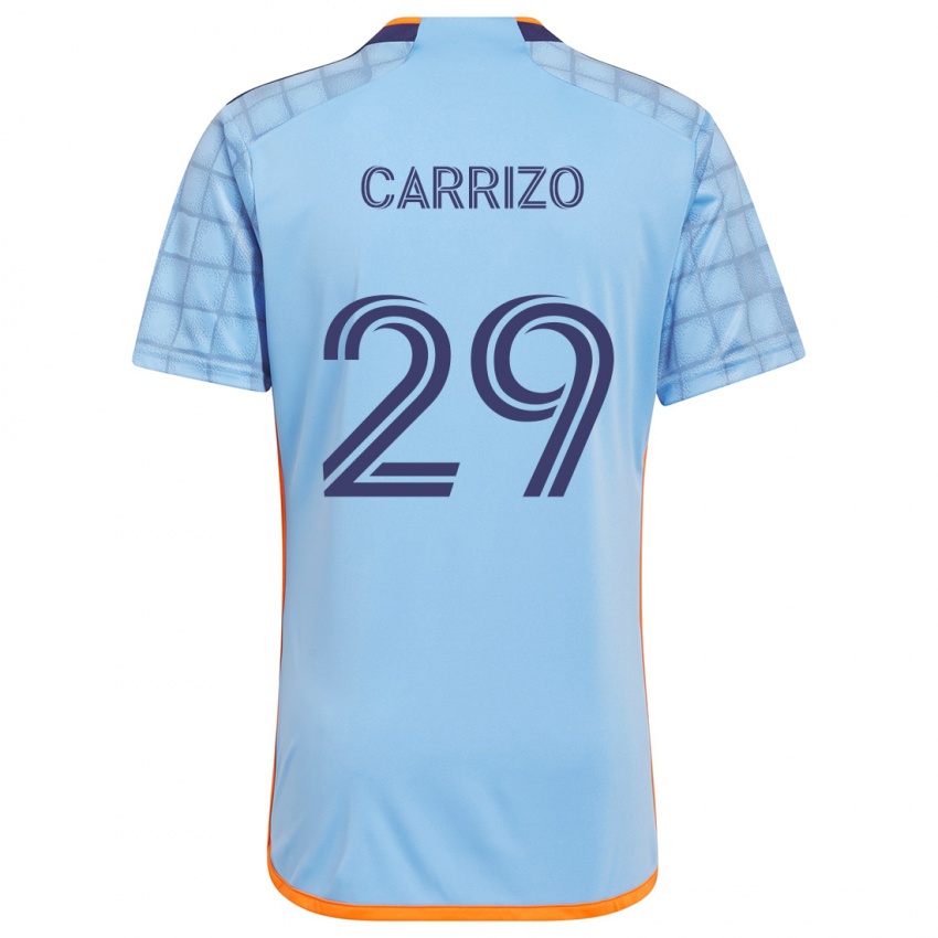 Kinder Máximo Carrizo #29 Blau Orange Heimtrikot Trikot 2024/25 T-Shirt Österreich